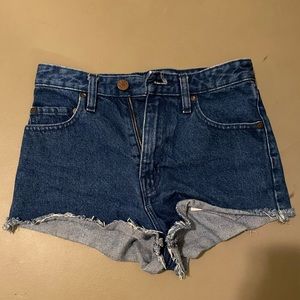 Dark Denim High Waisted Shorts